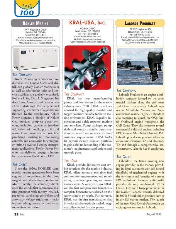 Marine News Magazine, page 38,  Aug 2016