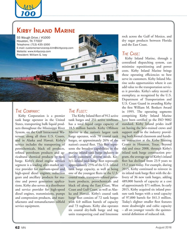 Marine News Magazine, page 62,  Aug 2016