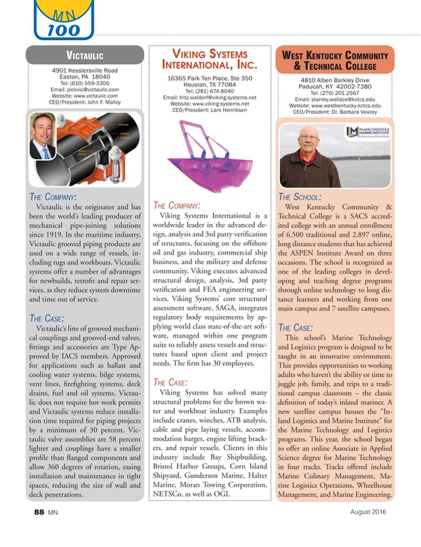 Marine News Magazine, page 88,  Aug 2016