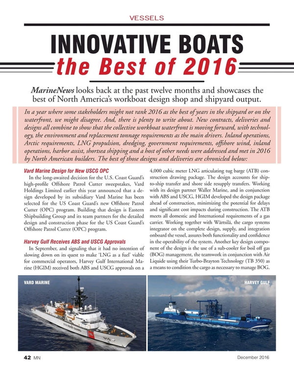 Marine News Magazine, page 42,  Dec 2016