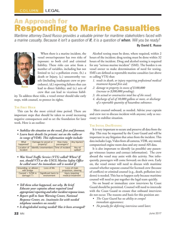 Marine News Magazine, page 22,  Jun 2017