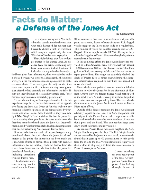 Marine News Magazine, page 38,  Nov 2017