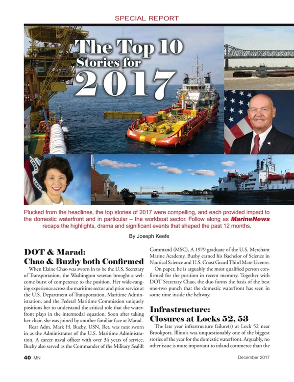 Marine News Magazine, page 40,  Dec 2017