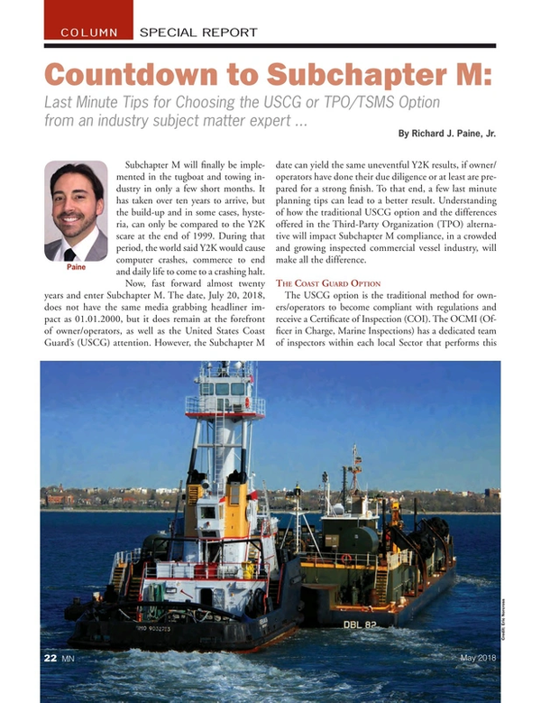 Marine News Magazine, page 22,  May 2018