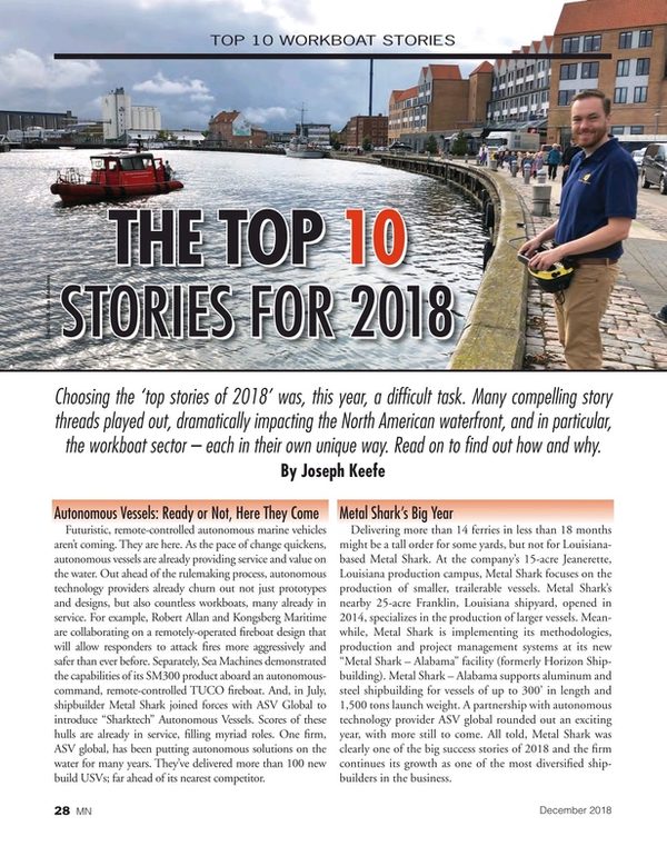 Marine News Magazine, page 28,  Dec 2018