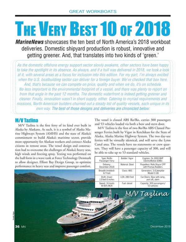 Marine News Magazine, page 36,  Dec 2018