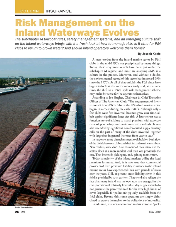 Marine News Magazine, page 26,  May 2019