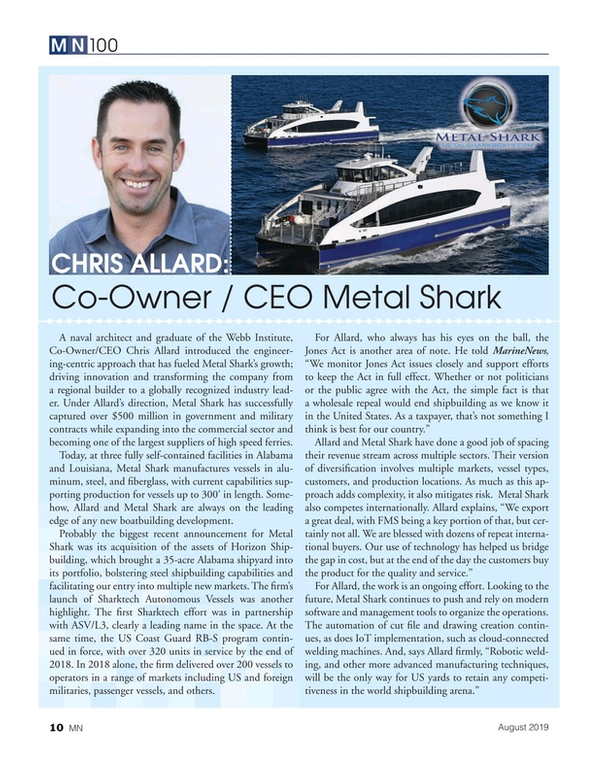 Marine News Magazine, page 10,  Aug 2019