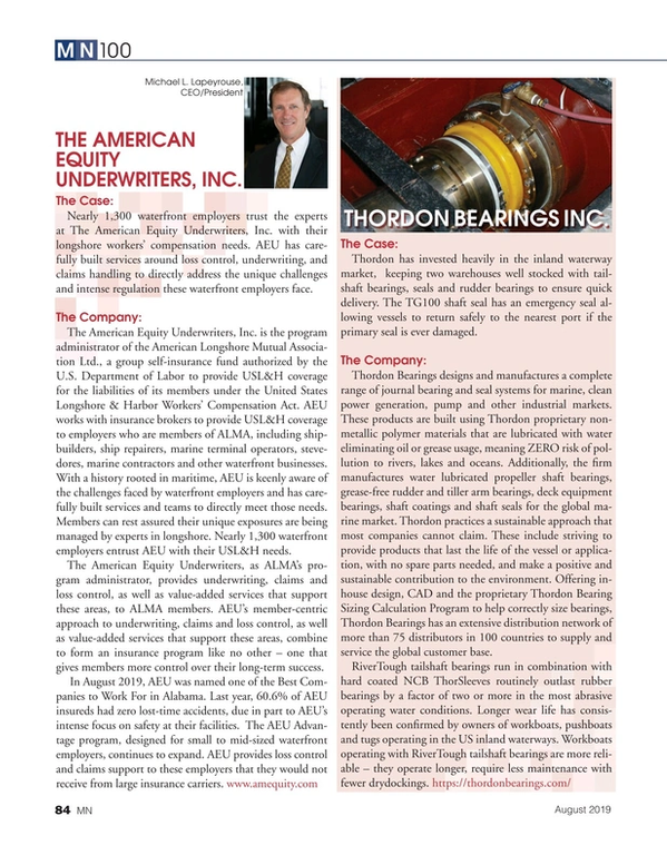 Marine News Magazine, page 84,  Aug 2019