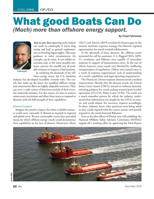 Marine News Magazine, page 22,  Dec 2019