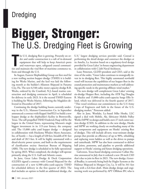 Marine News Magazine, page 36,  Jan 2021