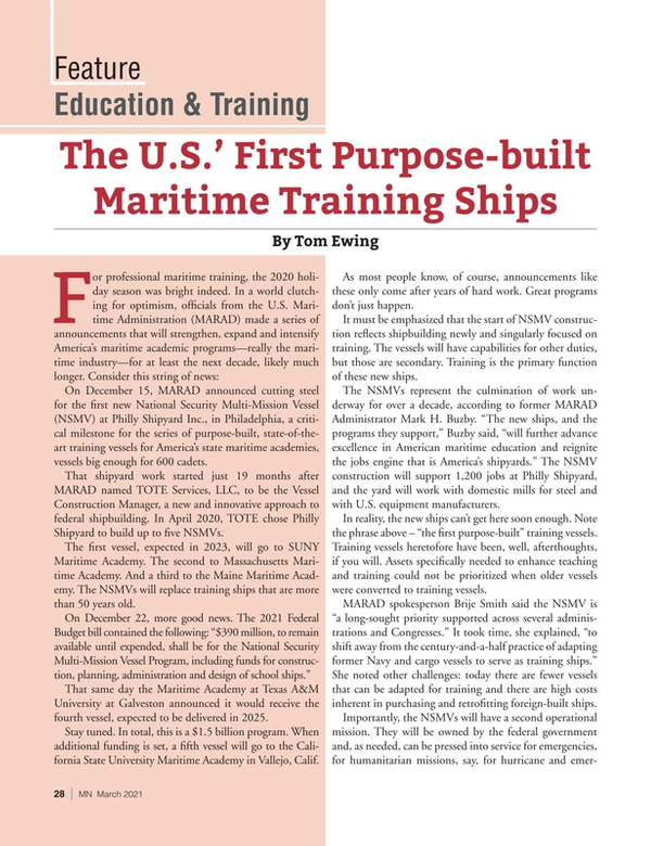 Marine News Magazine, page 28,  Mar 2021