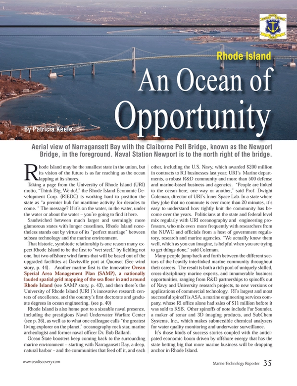 Marine Technology Magazine, page 35,  Mar 2013