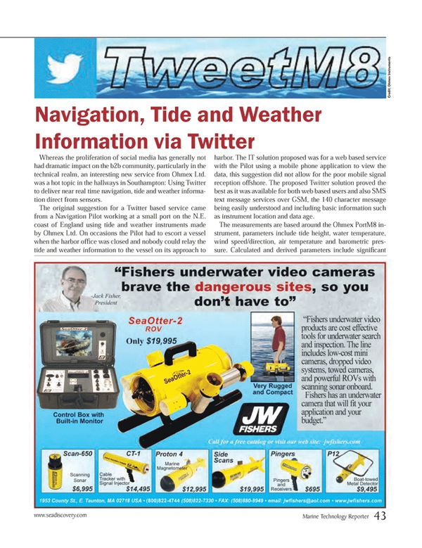 Marine Technology Magazine, page 43,  May 2013