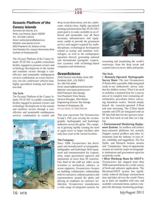 Marine Technology Magazine, page 16,  Jul 2013