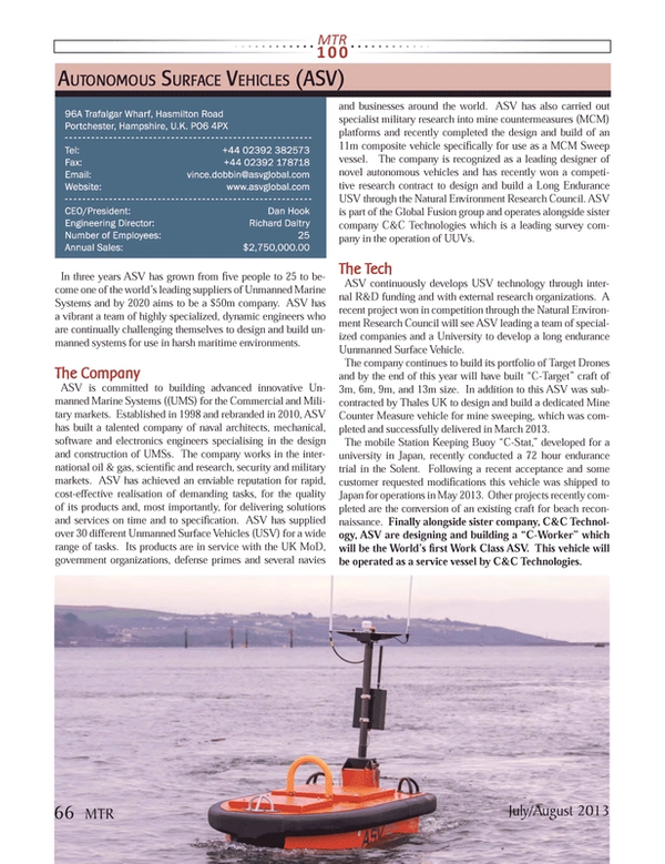 Marine Technology Magazine, page 66,  Jul 2013