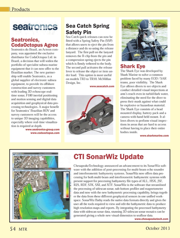 Marine Technology Magazine, page 54,  Oct 2013