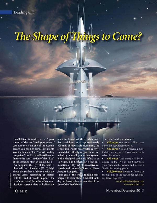 Marine Technology Magazine, page 10,  Nov 2013
