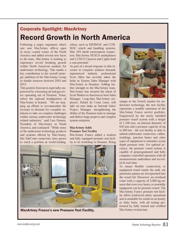 Marine Technology Magazine, page 83,  Mar 2014