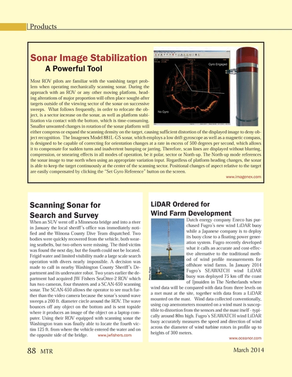 Marine Technology Magazine, page 88,  Mar 2014