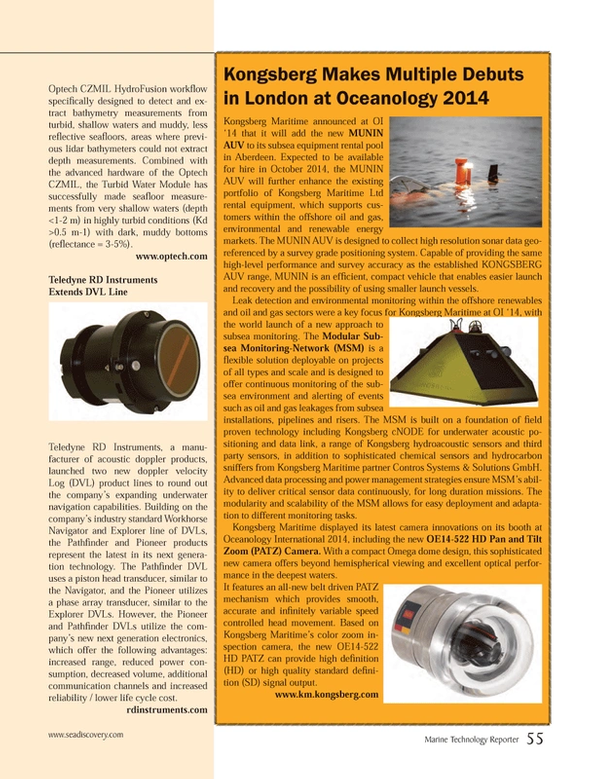 Marine Technology Magazine, page 55,  Apr 2014