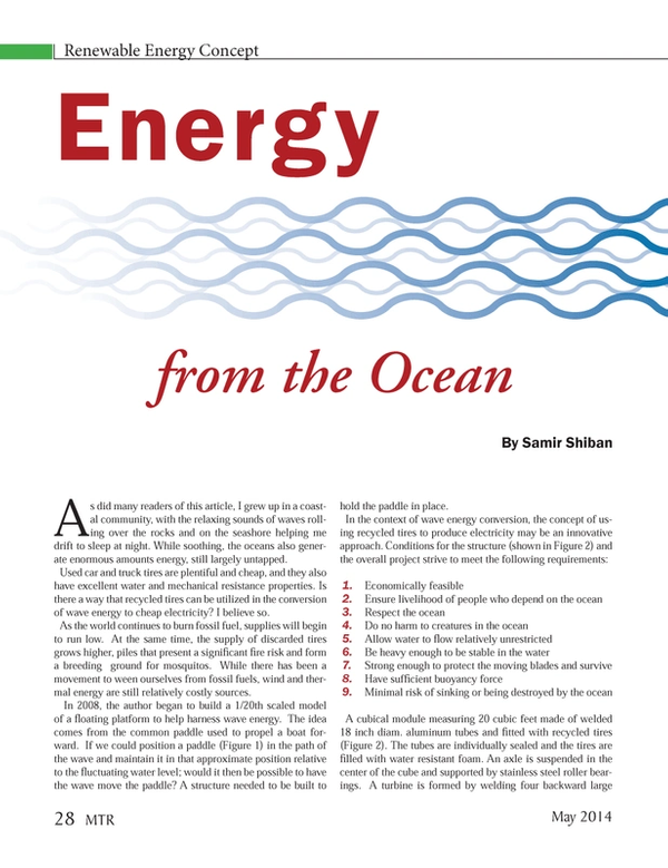 Marine Technology Magazine, page 28,  May 2014