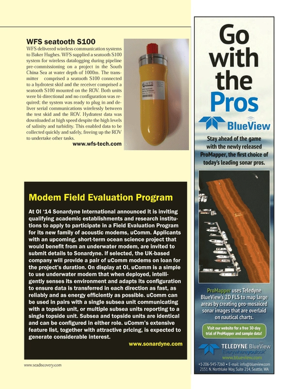 Marine Technology Magazine, page 47,  May 2014