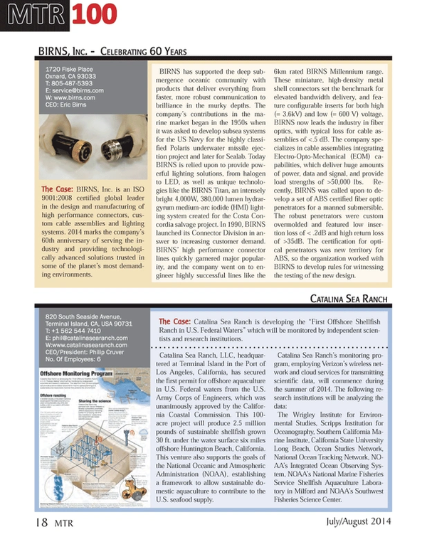 Marine Technology Magazine, page 18,  Jul 2014