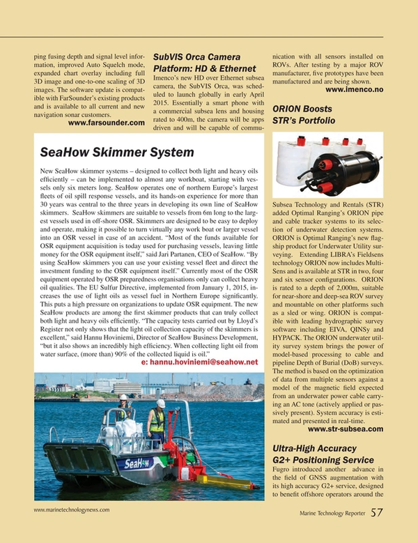 Marine Technology Magazine, page 57,  Apr 2015