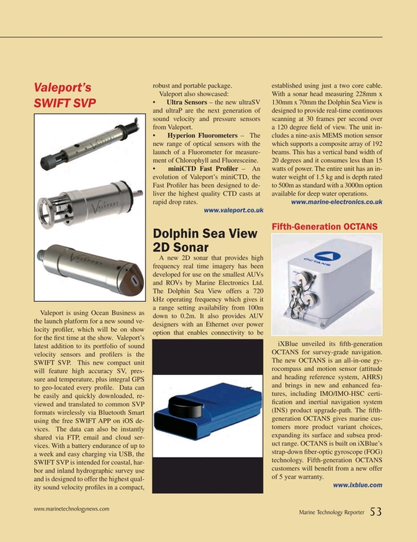 Marine Technology Magazine, page 53,  May 2015