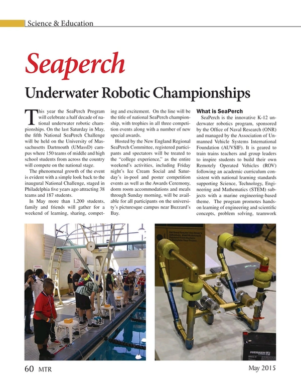 Marine Technology Magazine, page 60,  May 2015