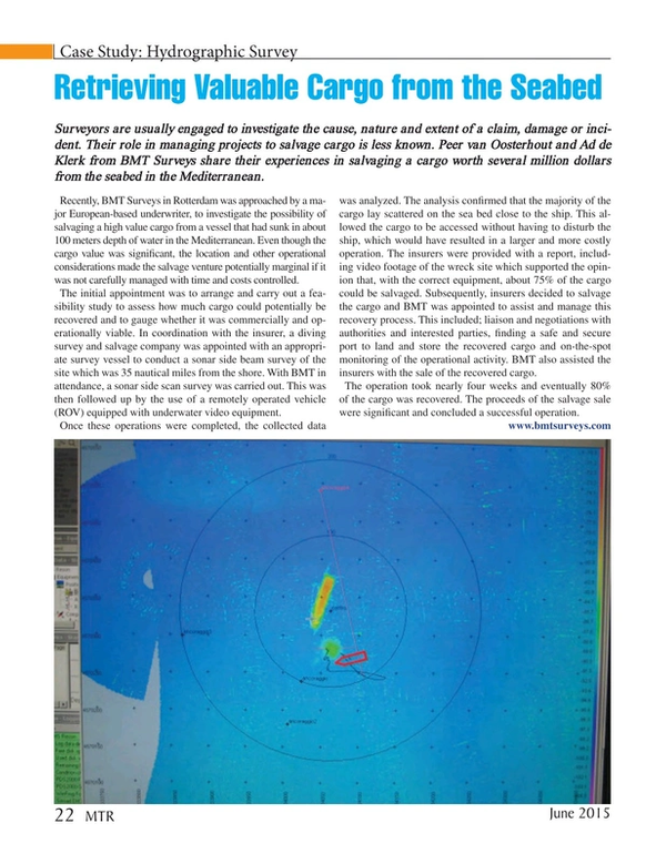 Marine Technology Magazine, page 22,  Jun 2015