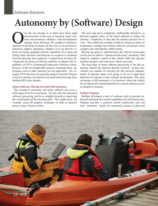 Marine Technology Magazine, page 38,  Oct 2015