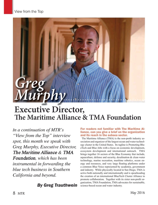 Marine Technology Magazine, page 8,  May 2016