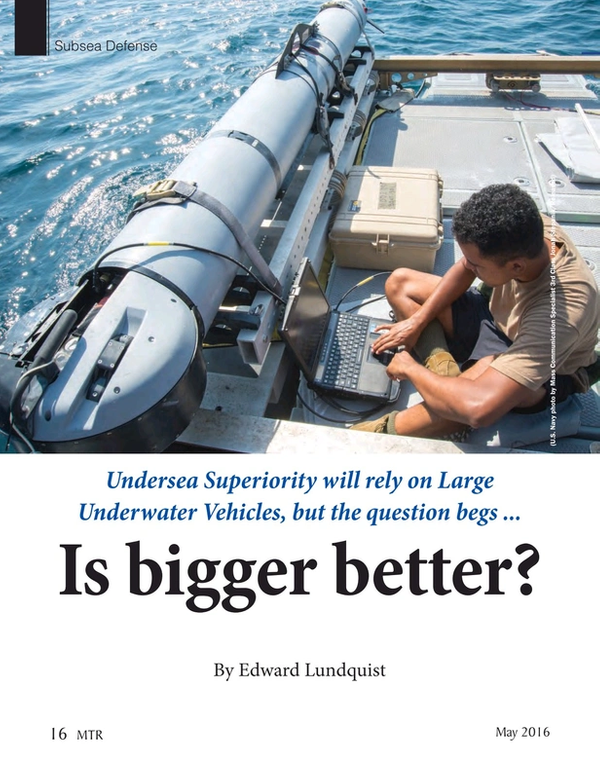 Marine Technology Magazine, page 16,  May 2016