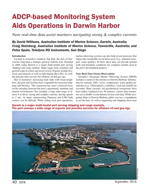 Marine Technology Magazine, page 40,  Sep 2016