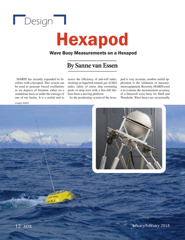 Marine Technology Magazine, page 12,  Jan 2018