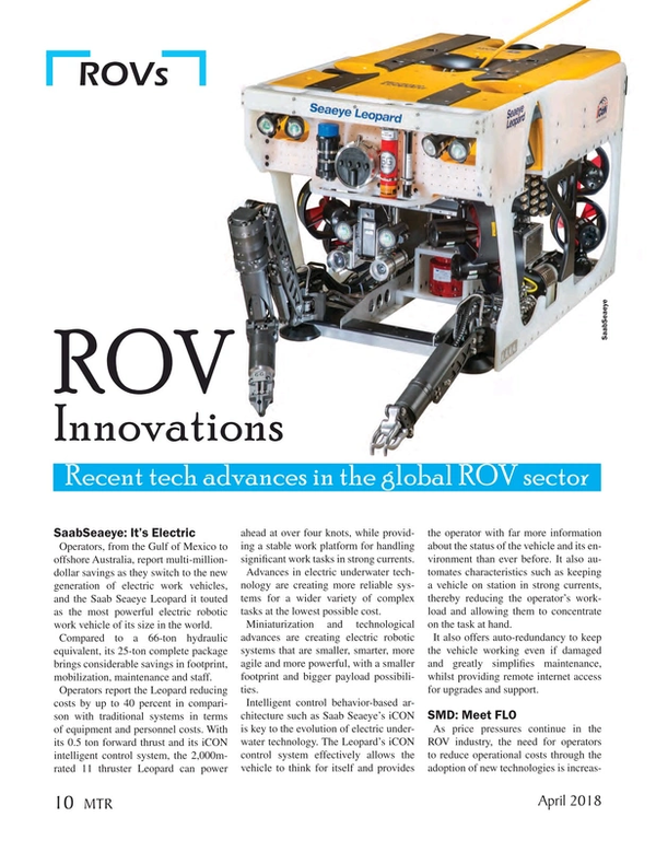 Marine Technology Magazine, page 10,  Apr 2018