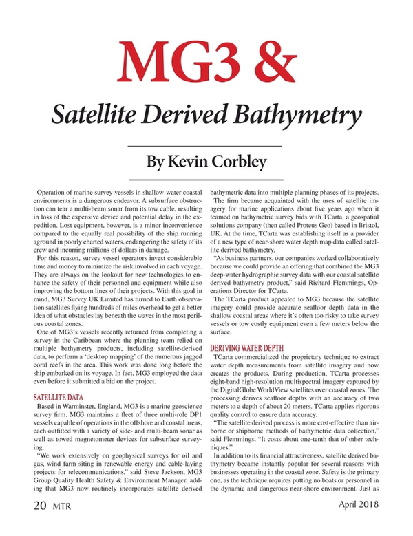 Marine Technology Magazine, page 20,  Apr 2018