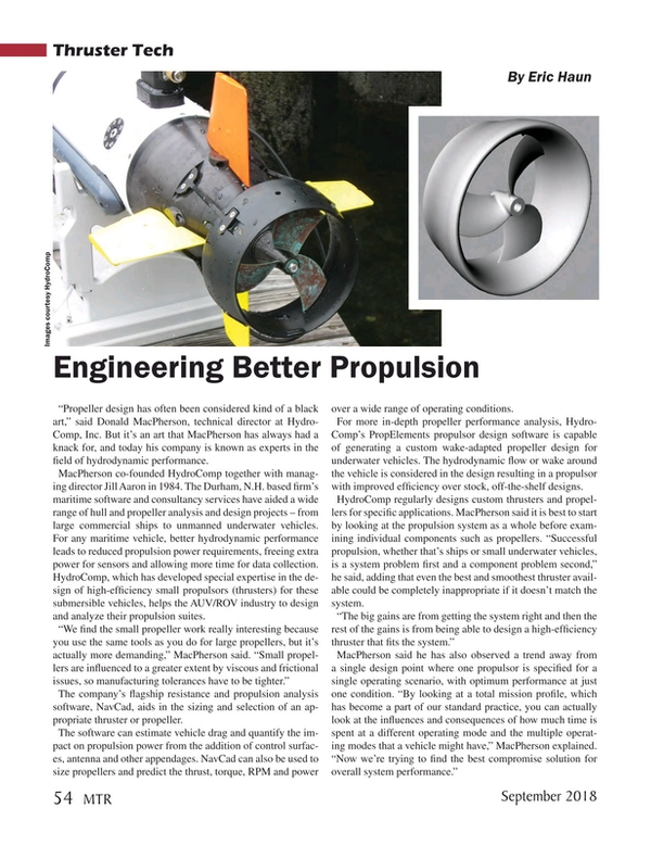 Marine Technology Magazine, page 54,  Sep 2018