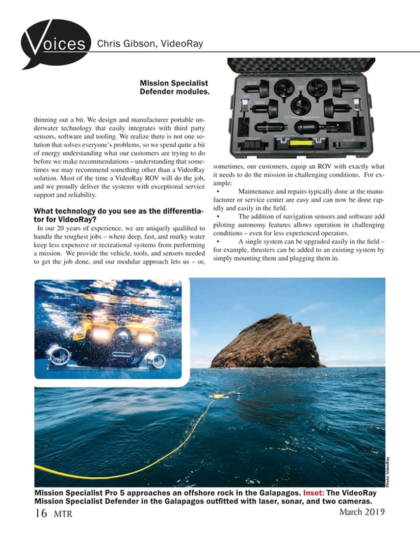 Marine Technology Magazine, page 16,  Mar 2019