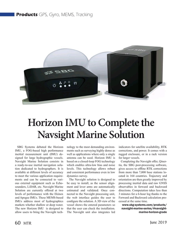 Marine Technology Magazine, page 60,  Jun 2019
