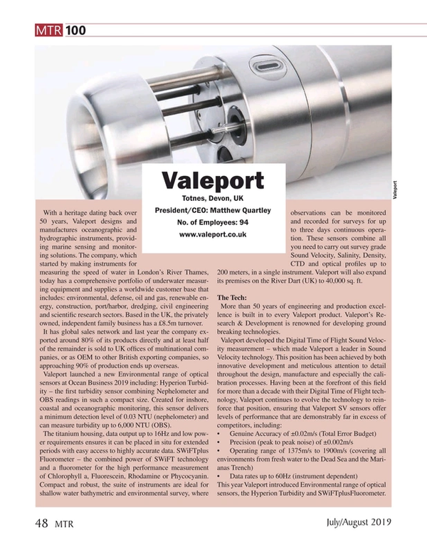 Marine Technology Magazine, page 48,  Jul 2019
