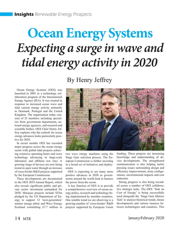 Marine Technology Magazine, page 14,  Jan 2020