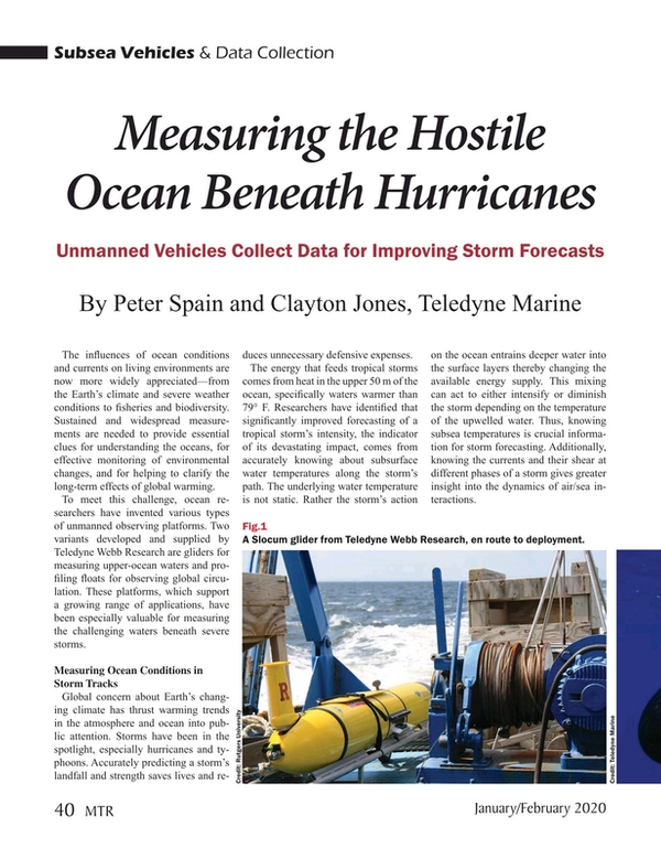Marine Technology Magazine, page 40,  Jan 2020