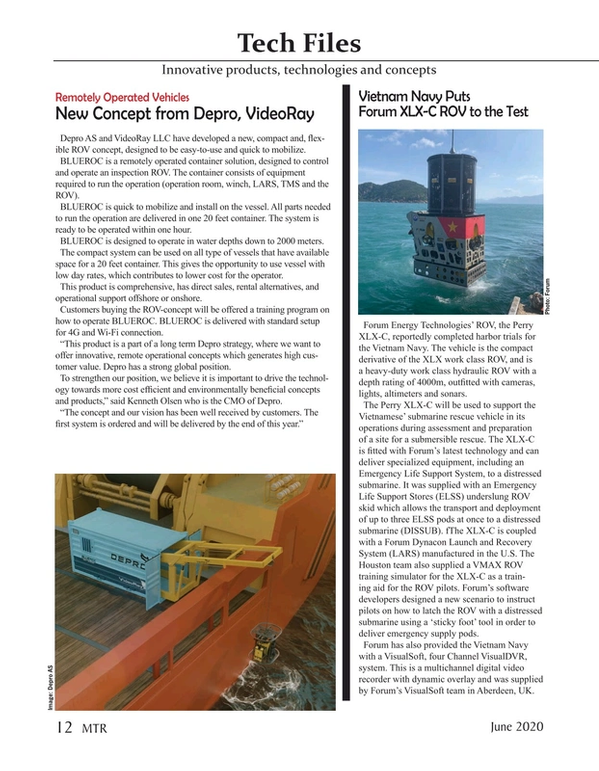 Marine Technology Magazine, page 12,  Jun 2020