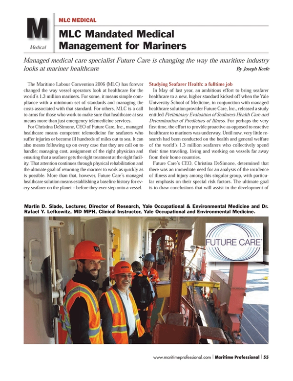 Maritime Logistics Professional Magazine, page 55,  Q1 2014