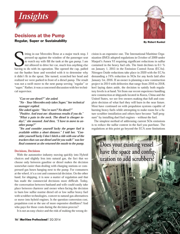 Maritime Logistics Professional Magazine, page 16,  Q2 2014