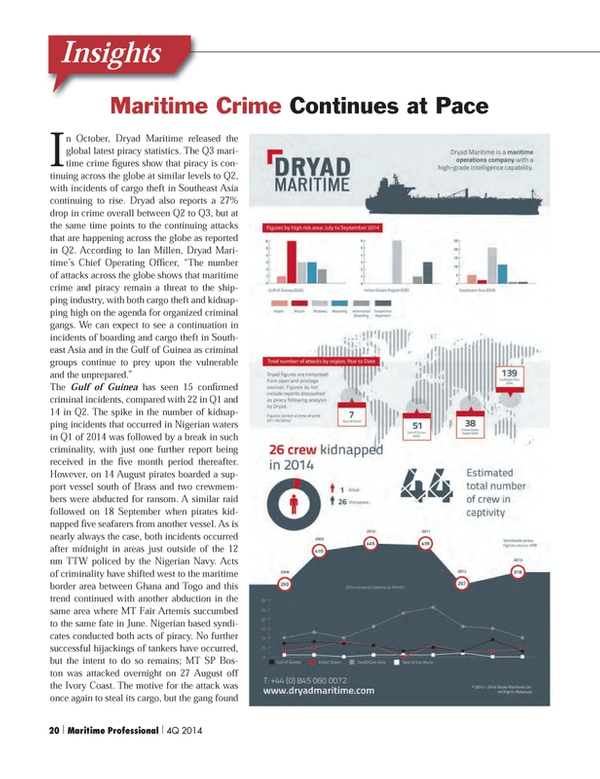 Maritime Logistics Professional Magazine, page 20,  Q4 2014
