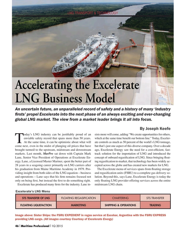 Maritime Logistics Professional Magazine, page 46,  Q1 2015